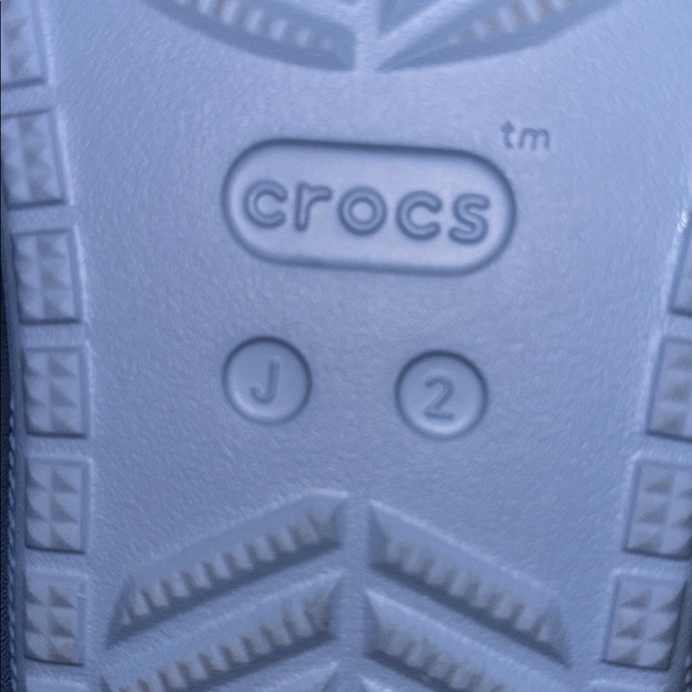 CROCS Kids Double Strap Classic Sandal in Blue Calcite size J2 - Picture 4 of 5